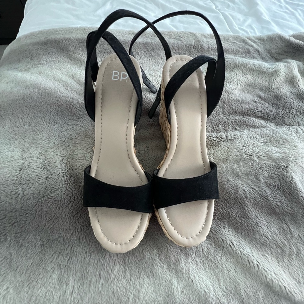 BP Black Wedge Sandals for Women
